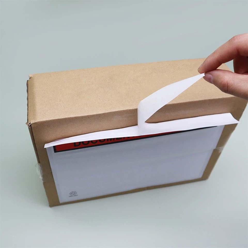 100% paper packaging with self-adhesive shipping document bag